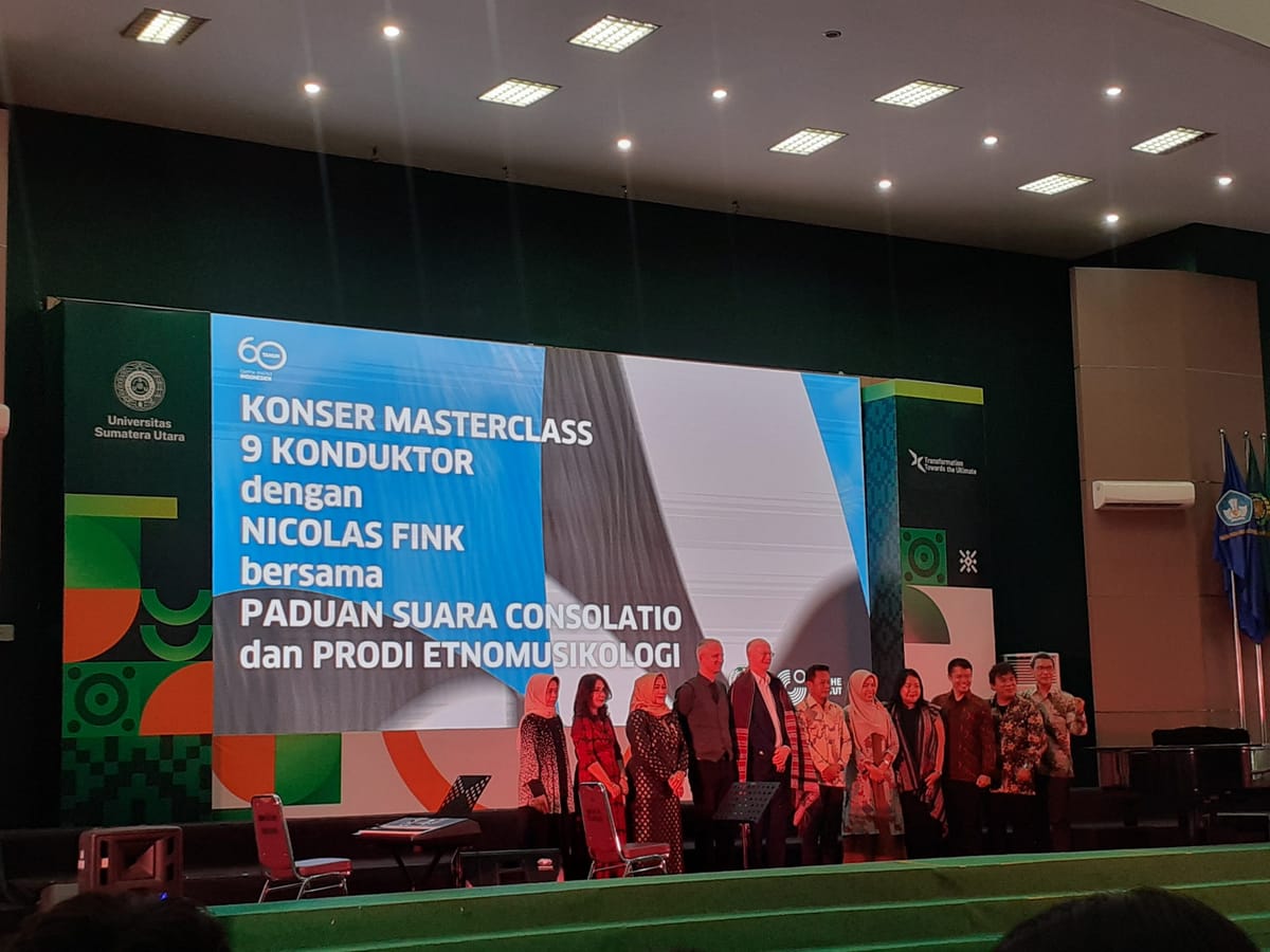 Konser Masterclass Nicolas Fink, Tampilkan 9 Konduktor bersama Paduan Suara Consolatio dan Prodi Etnomusikologi