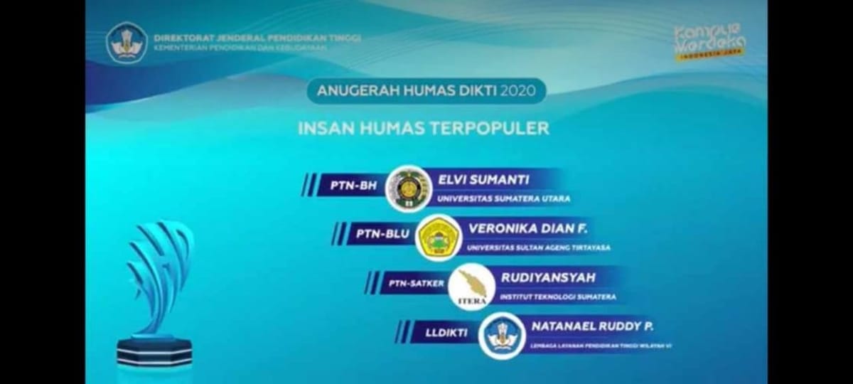 USU Raih Dua Penghargaan Bergengsi di Anugerah Humas Dikti 2020