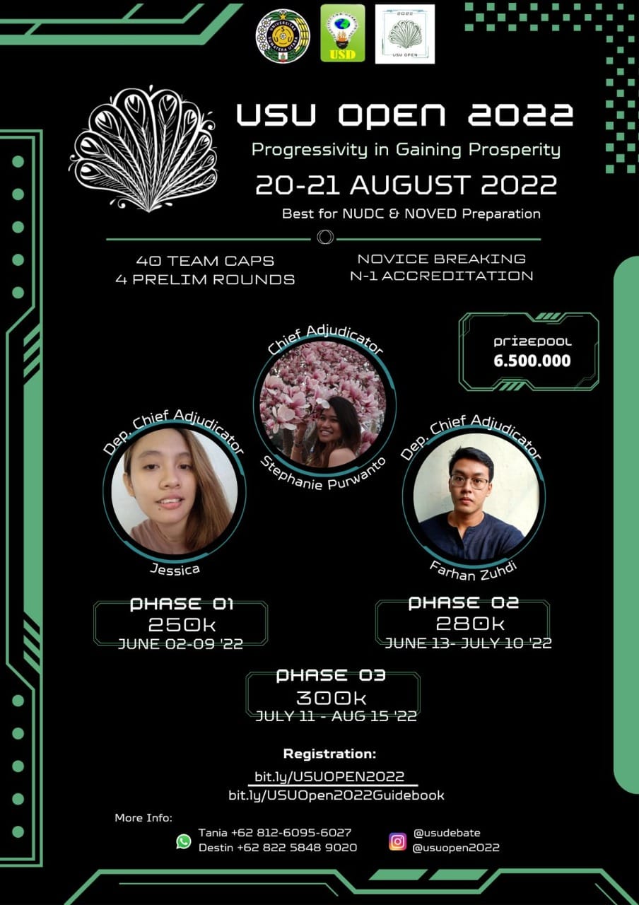 USU OPEN 2022: Kompetisi Debat Bergengsi Berskala Nasional Kembali Diselenggarakan