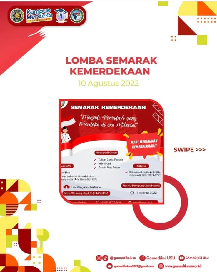 Memeriahkan HUT RI Ke-77, UKM GAMADIKSI USU Sukses Adakan Lomba Semarak Kemerdekaan!
