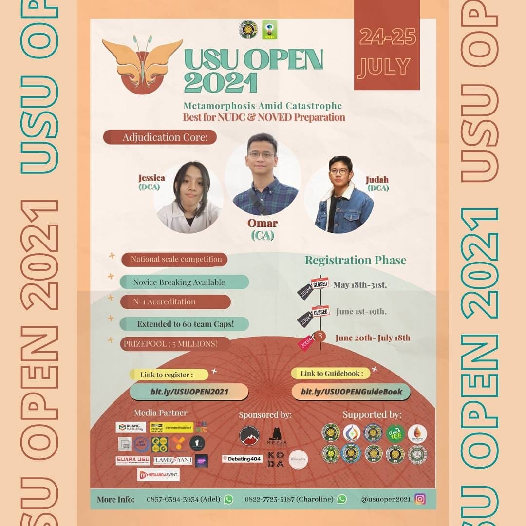 USU Open, Salah Satu Kompetisi Debat Terbesar di Sumatera Utara Hadir Kembali