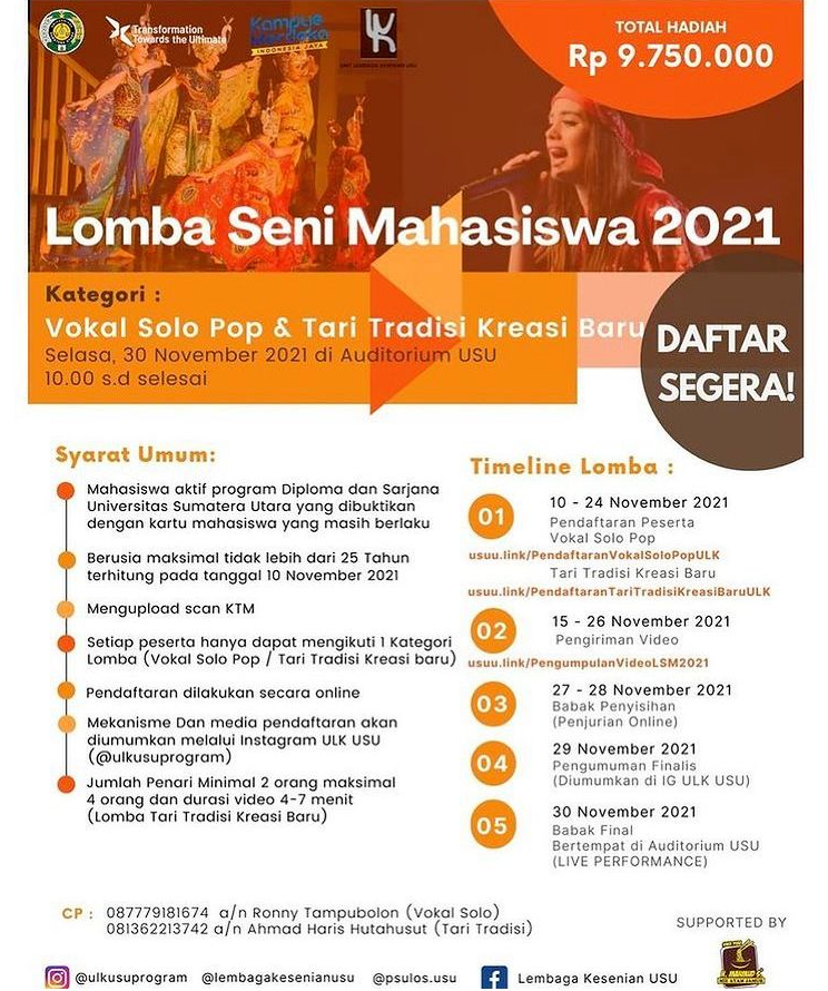 BKK USU Mengadakan Lomba Seni Mahasiswa