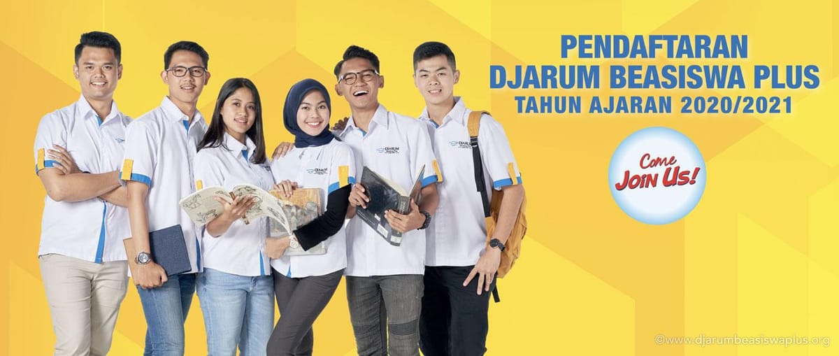 Telah Dibuka Pendaftaran Beasiswa  Djarum Plus