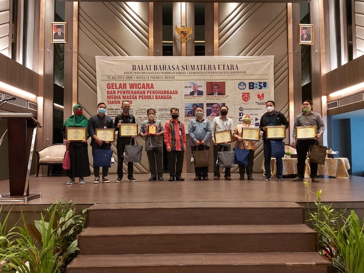 Balai Bahasa Sumatera Utara Gelar Wicara dan Penyerahan Penghargaan Media Massa Peduli Bahasa 2020