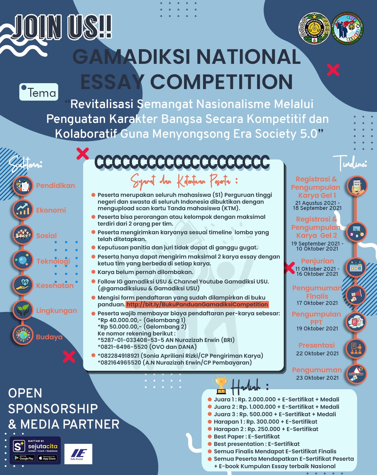 Tingkatkan Semangat Kompetitif Mahasiswa, UKM Gamadiksi Adakan National Essay Competition