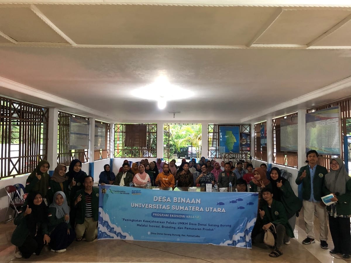 LPPM USU Adakan Pengabdian Bersama Mahasiswa di Desa Denai Sarang Burung
