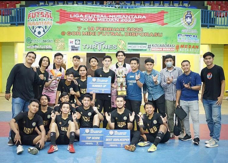 Vamos, Futsal USU Raih Runner Up Liga Futsal Nusantara Kota Medan 2022