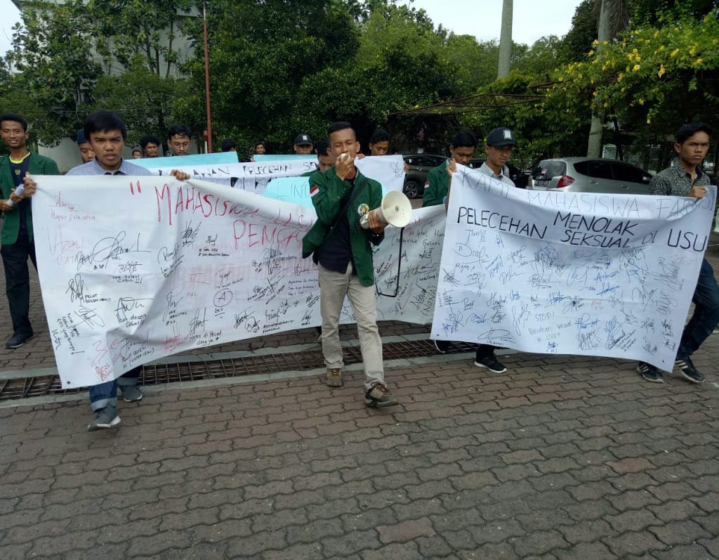 Aliansi Mahasiswa USU Bergerak Gelar Aksi Stop Pelecehan Seksual