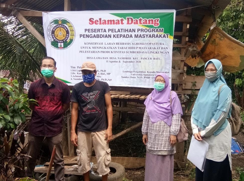 Dengan Protokol Kesehatan, Dosen USU Lakukan Pengabdian Berbasis Agrosilvopastura