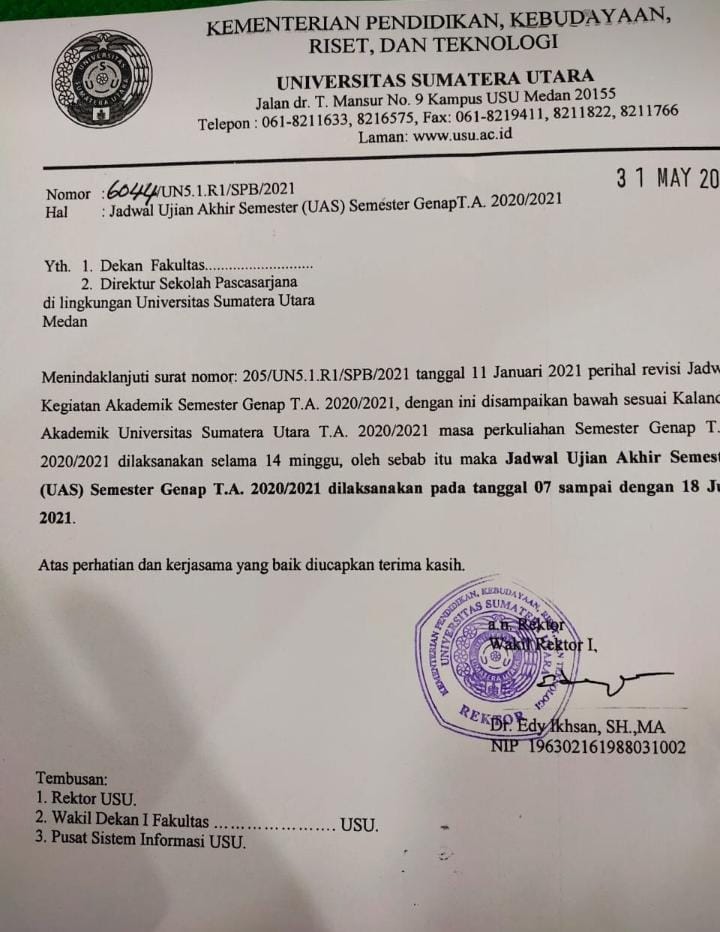 Bersiap Siaga, Ujian Akhir Semester Resmi Dimajukan
