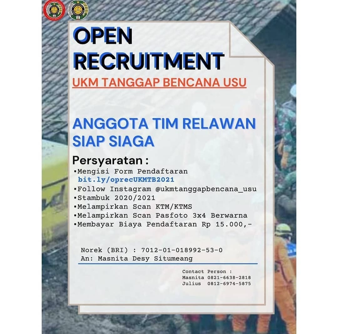 UKM Tanggap Bencana Open Recruitment, Tumbuhkan Jiwa Sosial dengan Membantu Sesama!