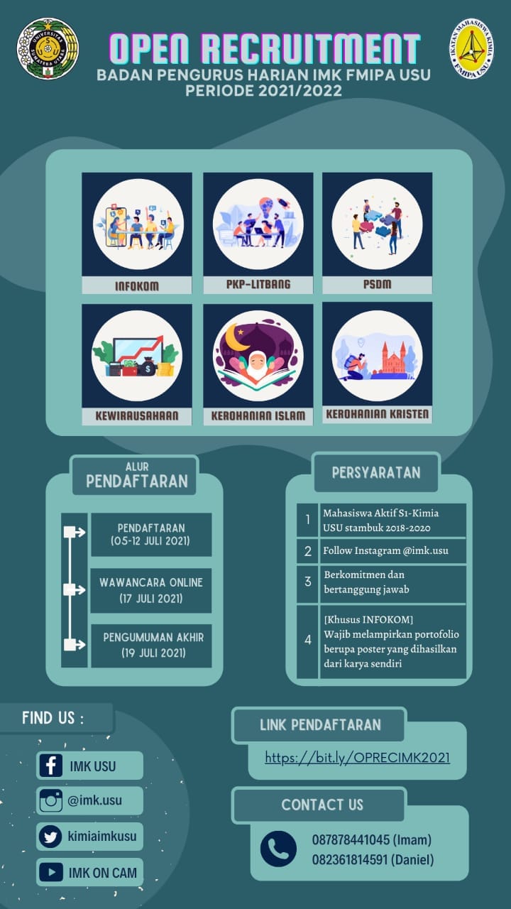 Ikatan Mahasiswa Kimia Open Recruitmen, Tingkatkan Sumber Daya Manusia