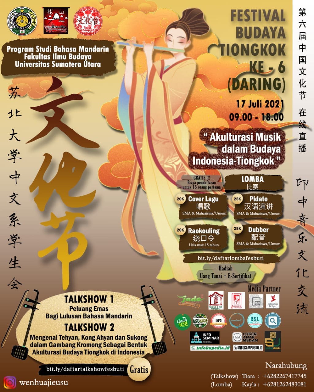 Program Studi Bahasa Mandarin Adakan Festival Budaya Tiongkok