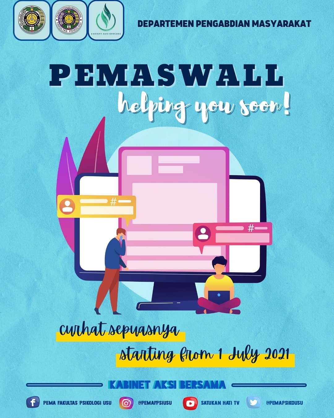PEMASWALL, Program Layanan Curhat dari Pema FPSi USU