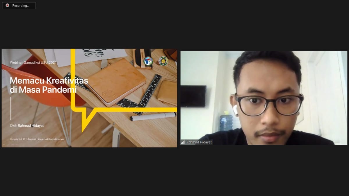 UKM Gamadiksi USU Adakan Webinar Gahani untuk Meningkatkan Kreativitas Mahasiswa dalam Bidang Seni