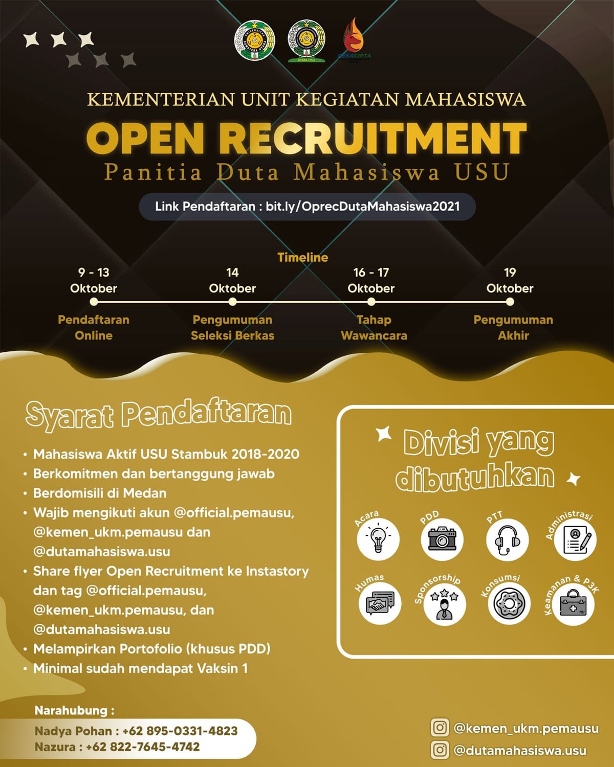 Kementerian Unit Kegiatan Mahasiswa Adakan Open Recruitment Panitia Duta Mahasiswa USU
