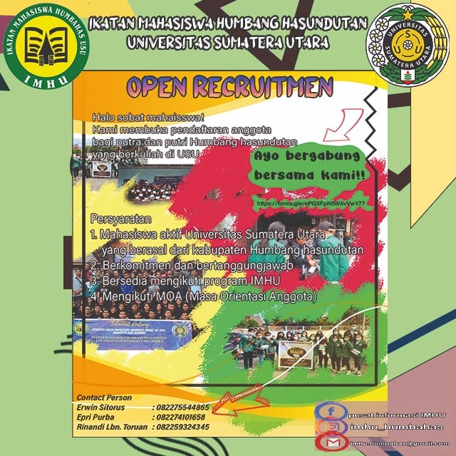 Tingkatkan Solidaritas dan Partisipasi, Ikatan Mahasiswa Humbang Hasundutan USU (IMHU) Adakan Open Recruitment