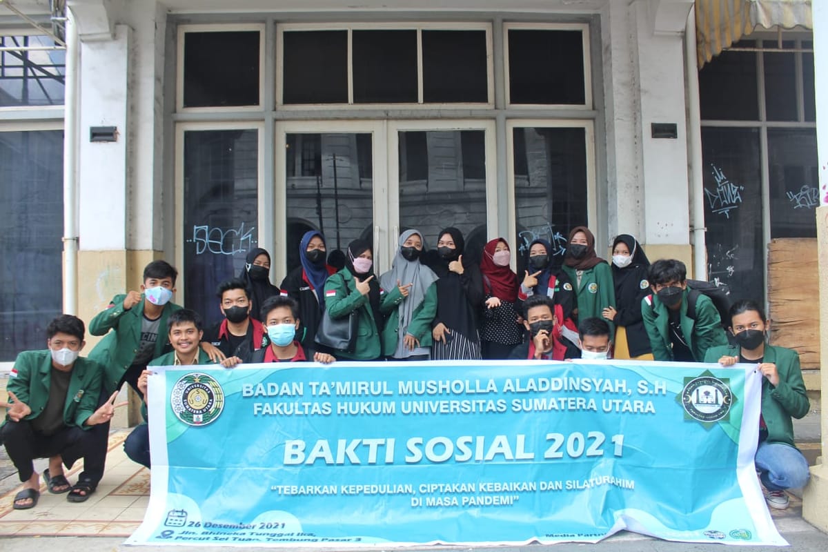Gelar Bakti Sosial, BTM Aladdinsyah FH USU Adakan Open Donasi