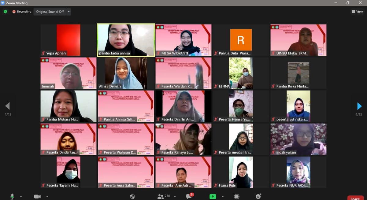 Peminatan Gizi FKM UINSU Gelar Webinar yang Membahas Potensi Pangan Lokal  dan Gizi Seimbang