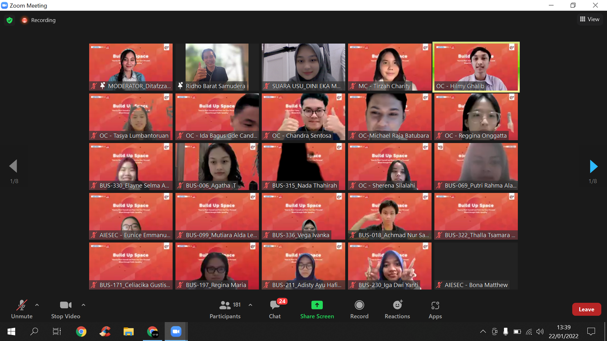 AIESEC USU Bersama Kejar Mimpi Medan Sukses Adakan Acara Webinar Bertajuk Build Up Space