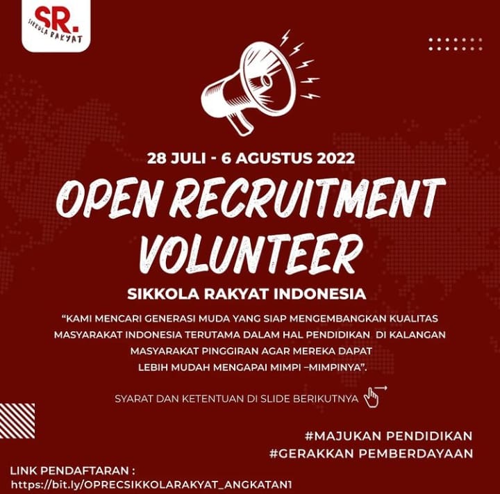Adakan Rekrutmen Terbuka, Mari Berkenalan dengan Sikkola Rakyat