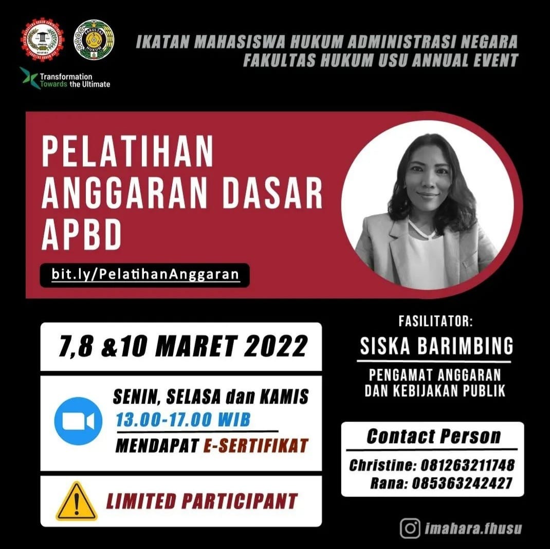 Adakan Pelatihan, IMAHARA FH USU Tingkatkan Pemahaman Pengelolaan APBD