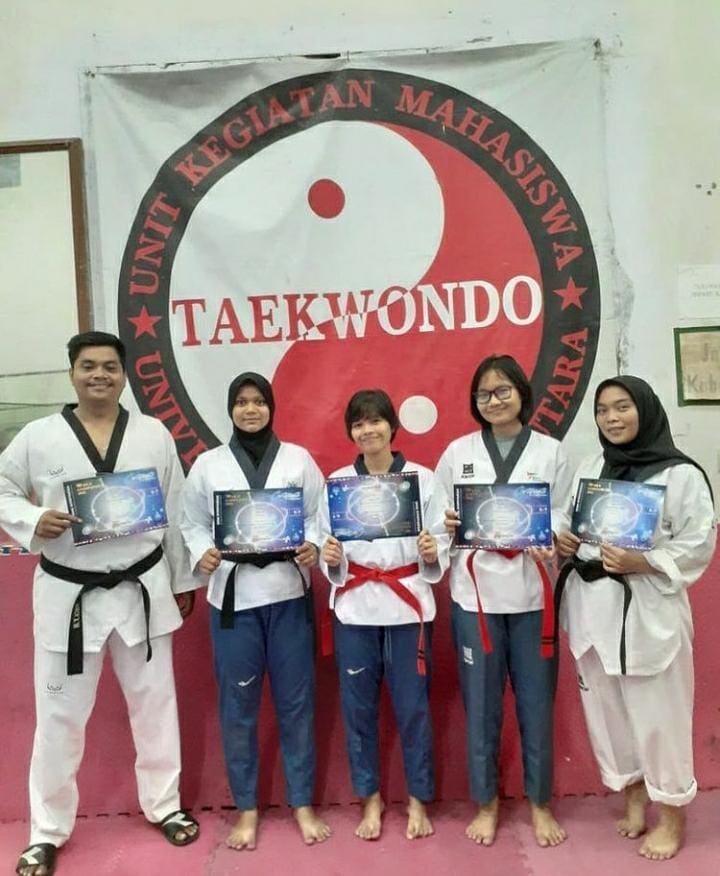 3 Mahasiswi USU Raih Medali Kejuaraan Taekwando Poomsae Dunia Changmookwan 2021