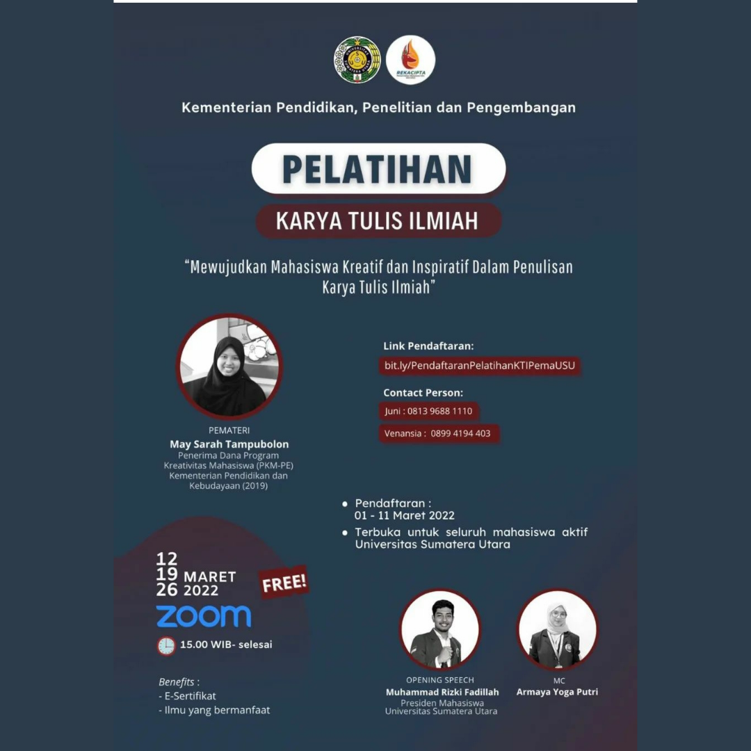 Kementerian Pendidikan, Penelitian, dan Pengembangan PEMA USU Adakan Pelatihan Karya Tulis Ilmiah