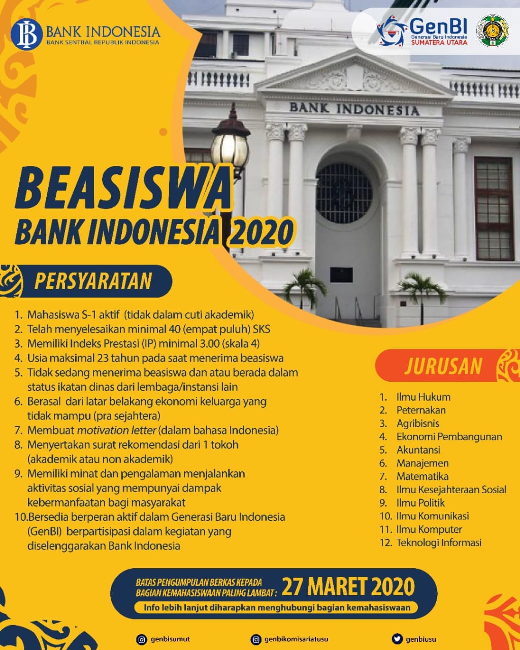 Beasiswa Bank Indonesia 2020