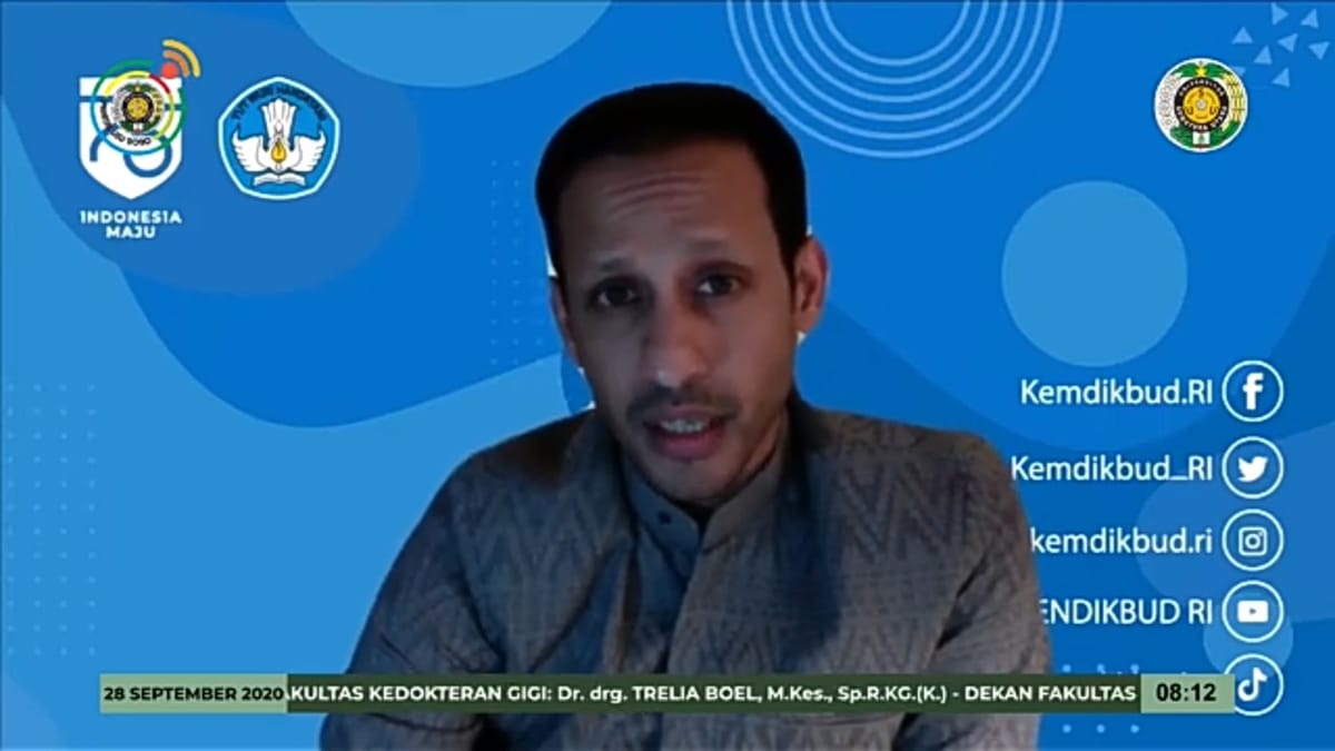 Beri Sambutan PKKMB USU 2020, Menteri Nadiem Tekankan Semangat Juang Bagi Mahasiswa