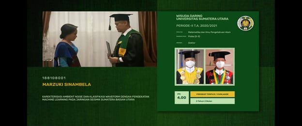 Marzuki Sinambela, Wisudawan S3 Raih IPK 4,00