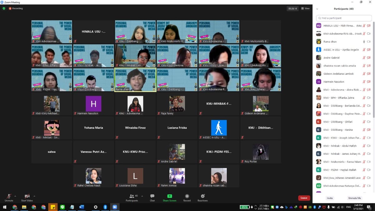Rayakan Hari Jadi Ke-3, KMJ Gelar Webinar Bertajuk Personal Branding