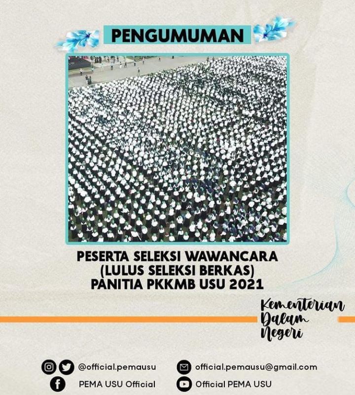 Gelar Seleksi Panitia, KEMENDAGRI PEMA USU Perjuangkan PKKMB Offline