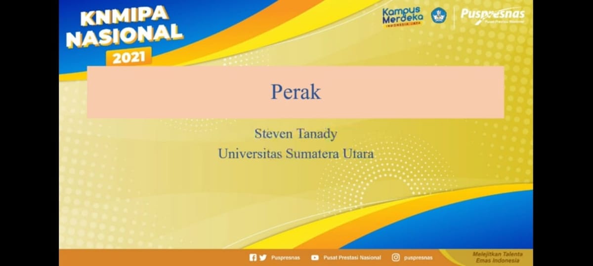 Steven Tenady, Peraih Perak KNMIPA Nasional 2021