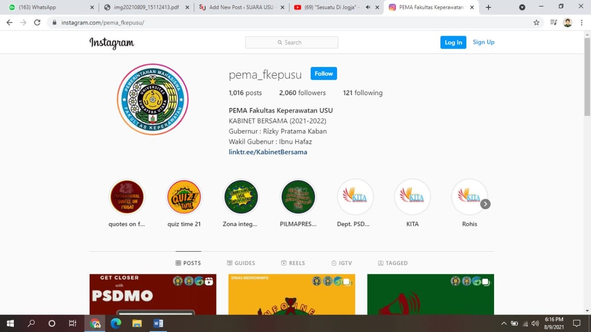 Usai Gelar Rekrutmen Terbuka Kepanitiaan DESCHIEN dan NASCOM, Ini Harapan PEMA Fkep USU!