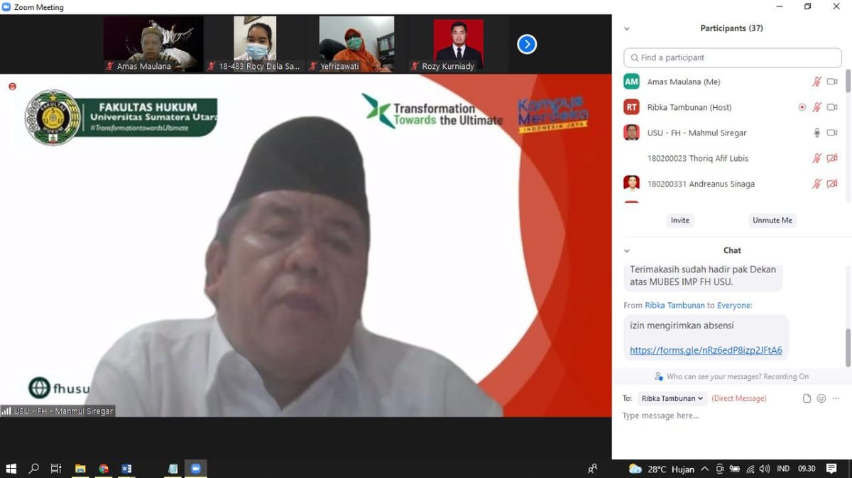 Usai Dilantik, Ketua Baru IMP FH USU Siap Menebar Kebermanfaatan