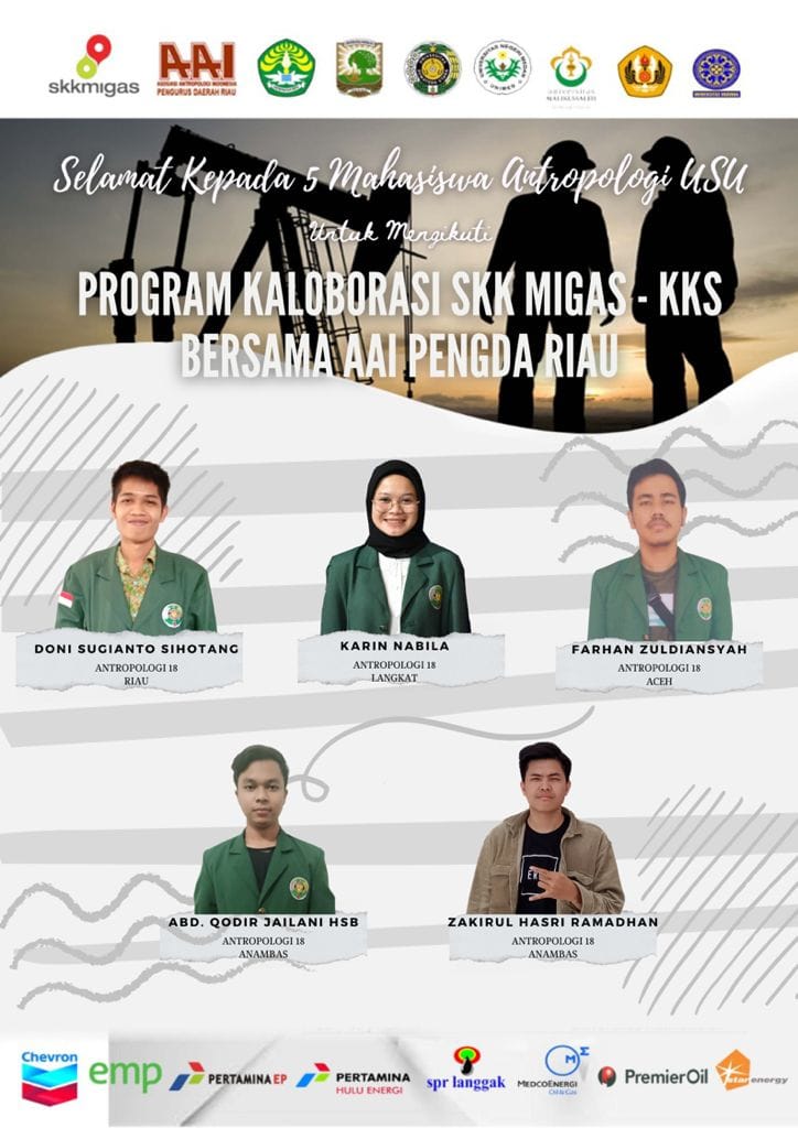 5 Mahasiswa Antropologi USU Lulus Program Kolaborasi AAI dan SKK-Migas!
