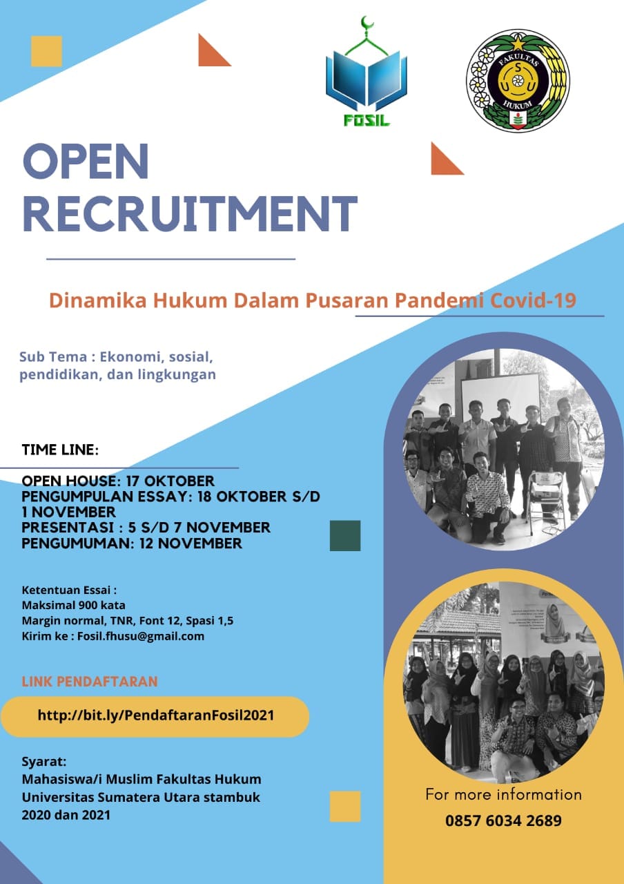 Siap Cetak Penulis Handal, Fosil FH USU Open Recruitment