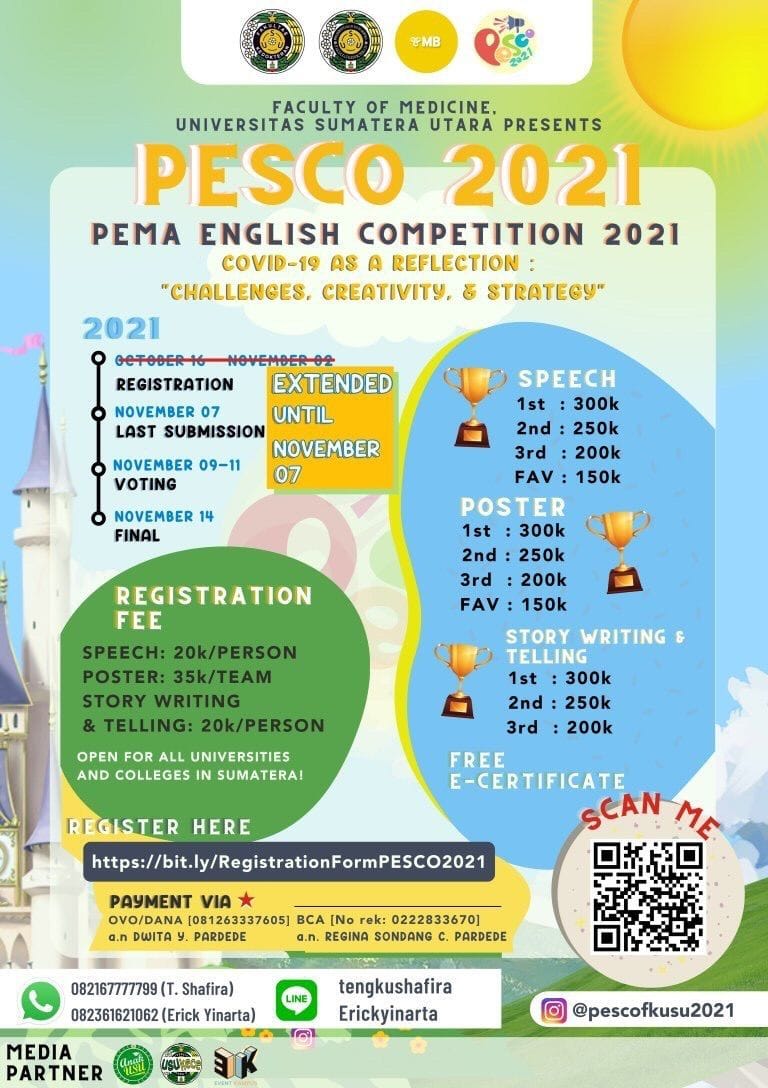 Harap Tumbuhkan Jiwa Kompetisi dan Wadah Pengembangan Diri, PEMA FK USU Gelar PESCO 2021!