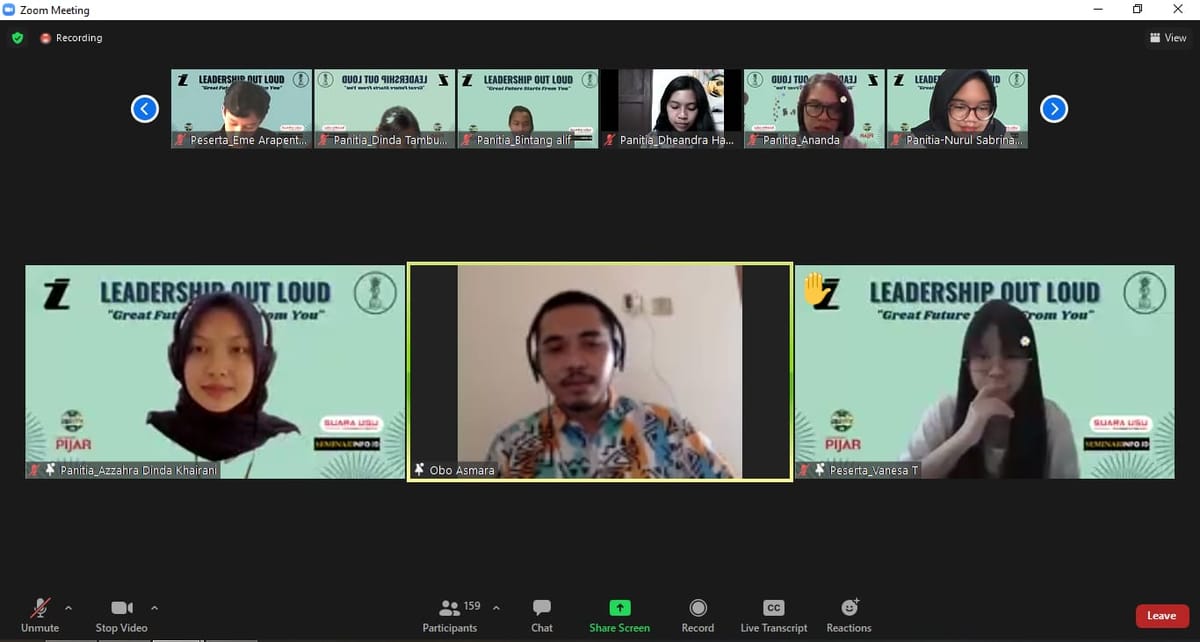 Webinar LOL 2021, Tekankan Pentingnya Jiwa Kepemimpinan dan Integritas