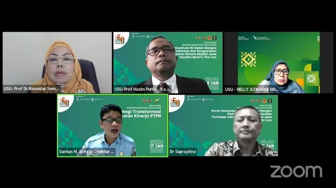 Dies Natalis FH USU Ke-68, Adakan Webinar Series Refleksi Hukum