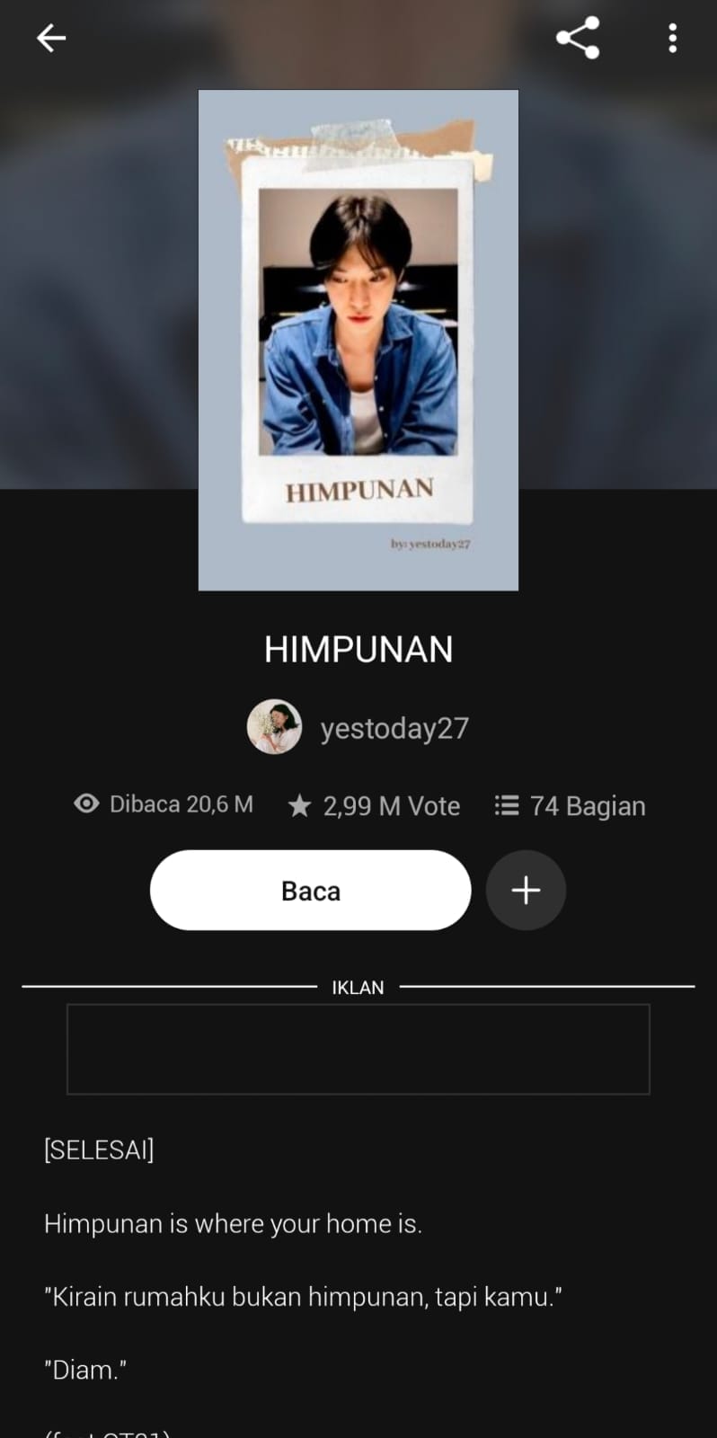 Serial Wattpad Himpunan, Pengalaman Berorganisasi di Kampus yang Dituangkan dalam Sebuah Cerita