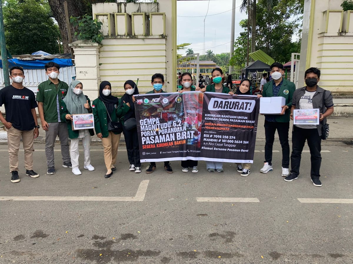PEMA FH USU Adakan Galang Dana untuk Korban Gempa Pasaman Barat
