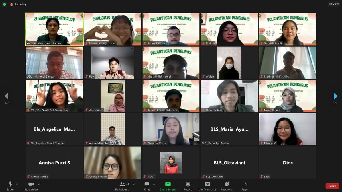 Pelantikan IMAHARA FH USU, Ketua Umum Terpilih Utamakan Asas Partisipatoris