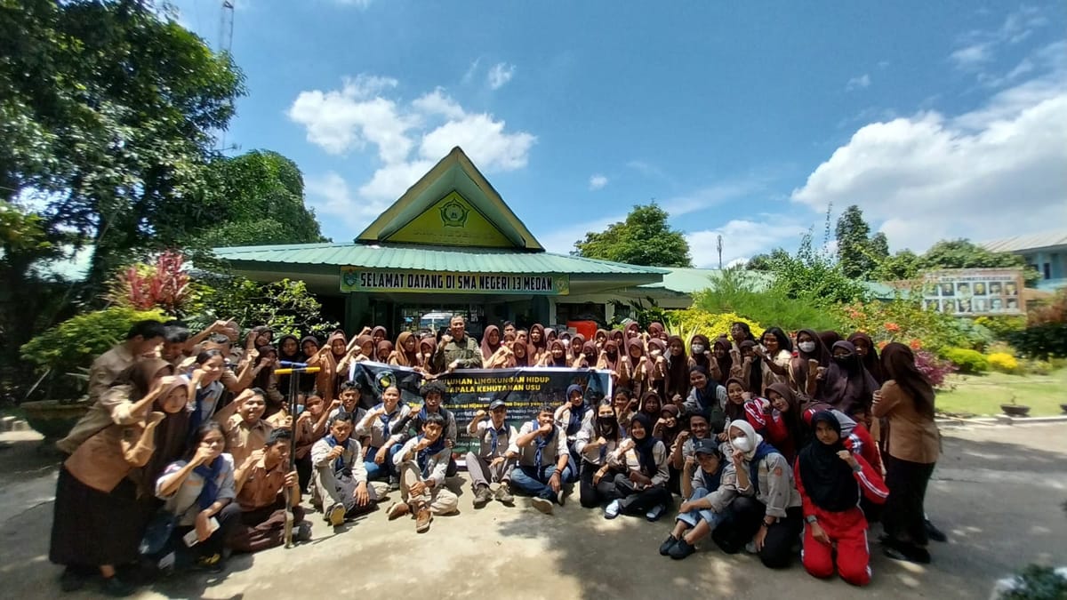 Ajak Sekolah untuk Hijaukan Lingkungan, Rimbapala Kehutanan USU Adakan Penyuluhan Lingkungan Hidup