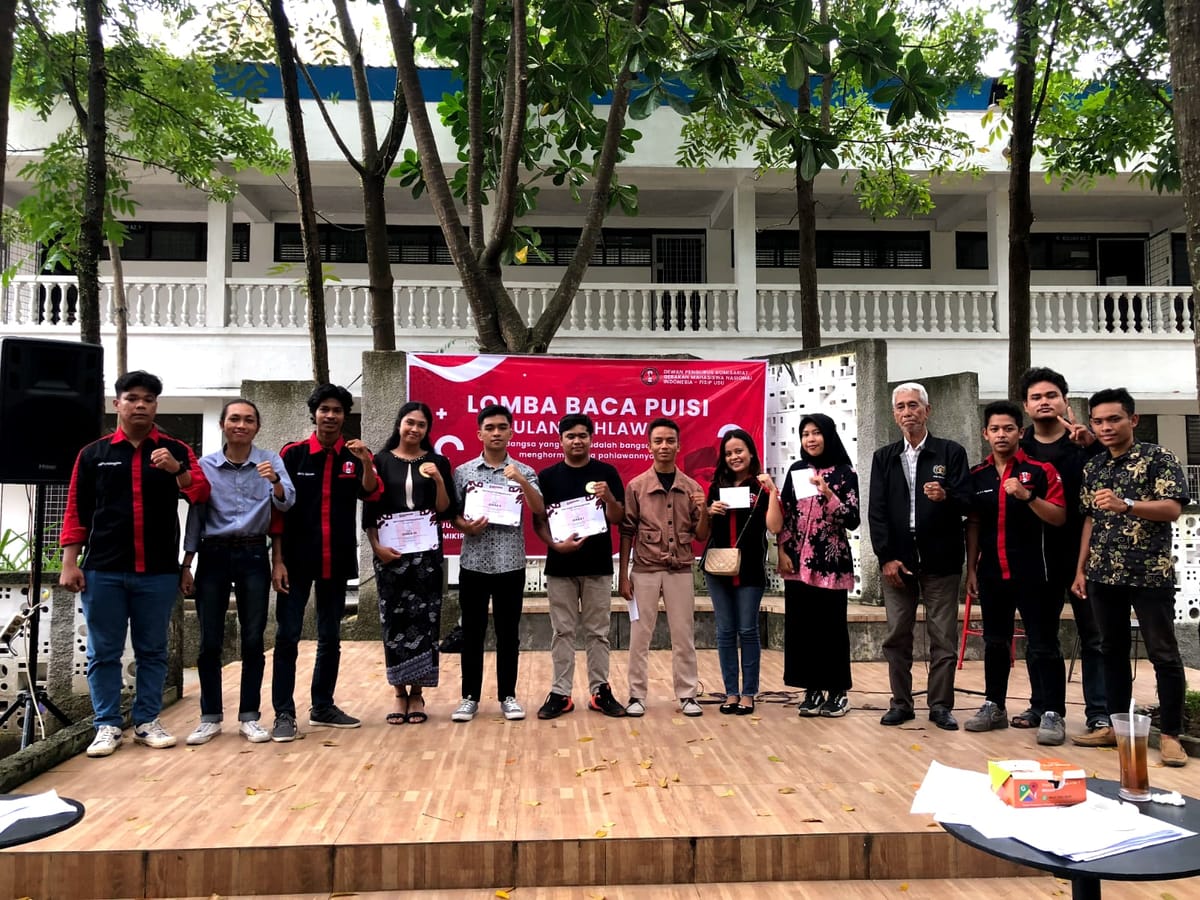 Memperingati Bulan Pahlawan, GMNI FISIP USU Sukses Selenggarakan Lomba Baca Puisi Sekawasan USU
